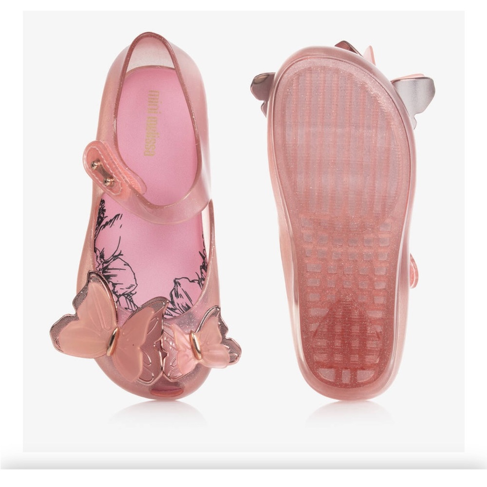 Mini Melissa, butterfly, pink, Mary Jane size 9